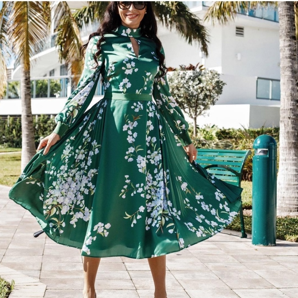 🚫SOLD🚫NWT TED BAKER SATIN MIDI DRESS • TED 2 - Picture 4 of 8
